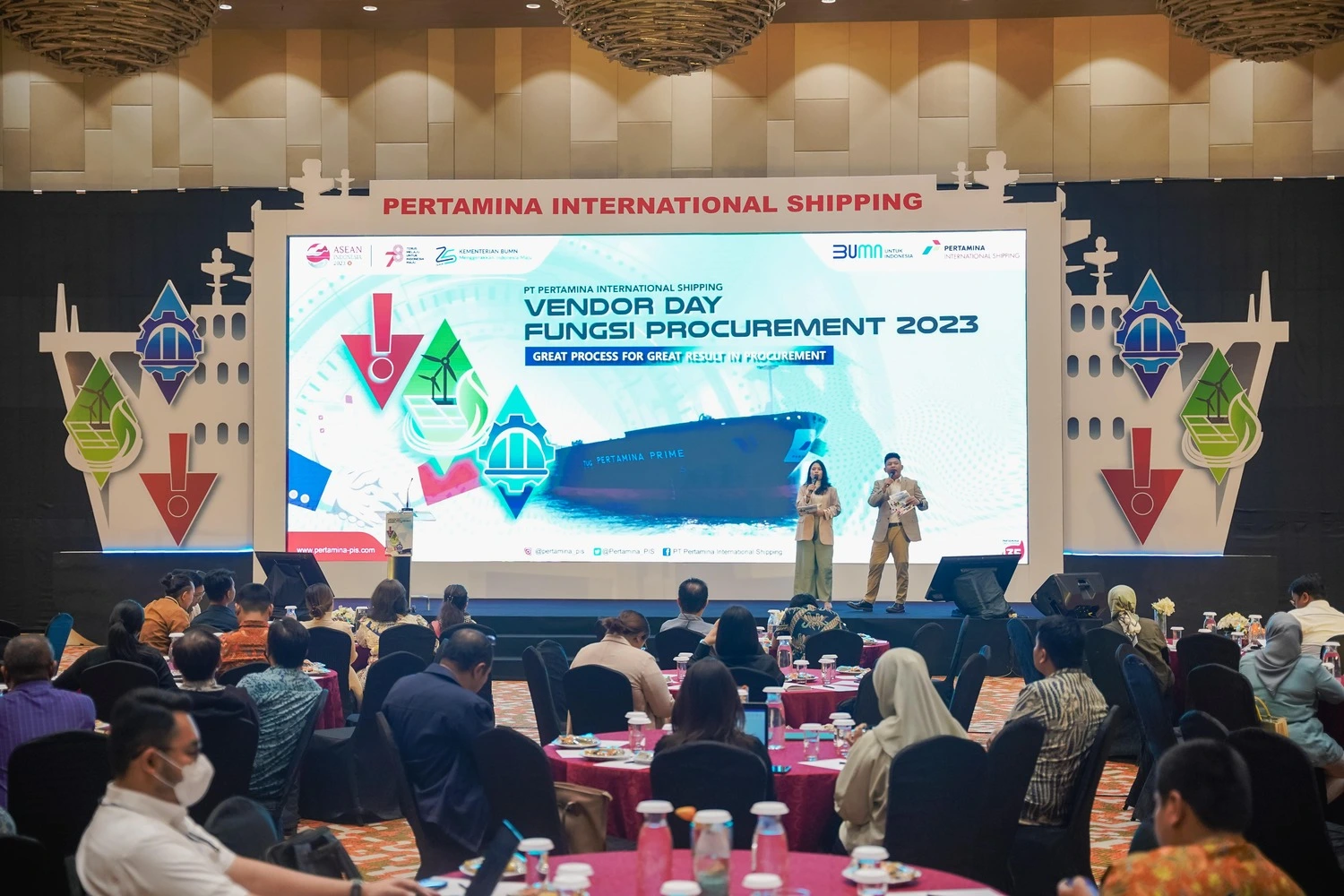 Pertamina International Shipping Vendor Day stage and audience